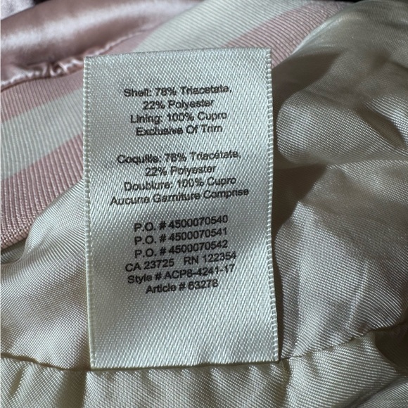 Aritzia Little Moon Pink Satin Bomber Jacket  Size Large - Picture 9 of 12